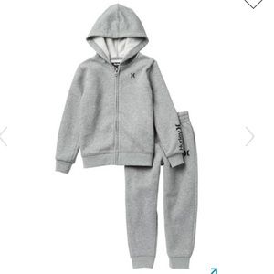 Hurley grey hoodie and sweatpants, size 18 months